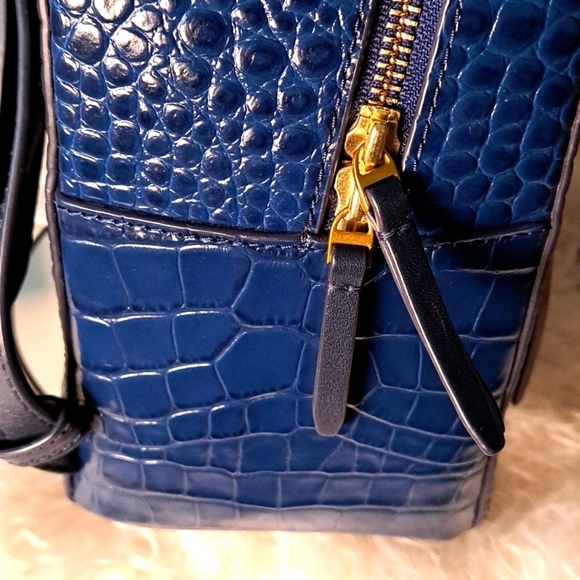 Tory Burch Croc-Embossed Backpack EUC main image 8